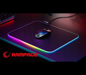 Rampage MP-21 podkładka gamingowa pod mysz RGB 25x33cm czarna komfortowa