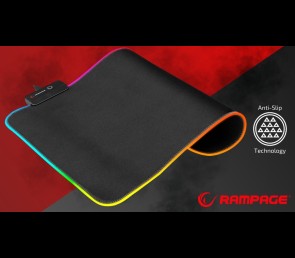 Rampage MP-21 podkładka gamingowa pod mysz RGB 25x33cm czarna komfortowa