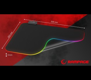 Rampage Podkładka pod mysz MP-23 RGB podświetlana LED antypoślizgowa gaming