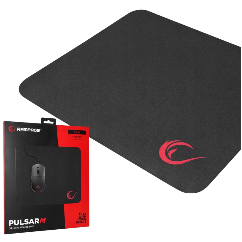 Rampage PULSAR M Podkładka pod mysz antypoślizgowa gaming 270x320 mm Rampage PULSAR M Podkładka pod mysz antypoślizgowa gaming 270x320 mm