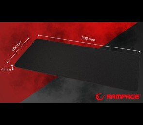 Rampage Pulsar Pro XXL podkładka gamingowa 90x40 cm tkanina jacquard czarna