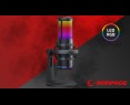 Rampage Bemol Mikrofon gamingowy do podcastów RGB USB C czarny Rampage Bemol Mikrofon gamingowy do podcastów RGB USB C czarny