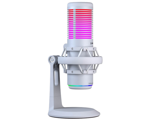 Rampage Bemol mikrofon gamingowy USB C RGB biały do podcastów