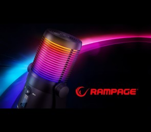 Rampage Diyez mikrofon gamingowy dotykowy RGB USB C czarny