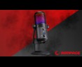 Rampage Diyez mikrofon gamingowy dotykowy RGB USB C czarny Rampage Diyez mikrofon gamingowy dotykowy RGB USB C czarny