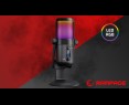Rampage Diyez mikrofon gamingowy dotykowy RGB USB C czarny Rampage Diyez mikrofon gamingowy dotykowy RGB USB C czarny