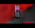 Rampage Diyez mikrofon gamingowy dotykowy RGB USB C czarny Rampage Diyez mikrofon gamingowy dotykowy RGB USB C czarny