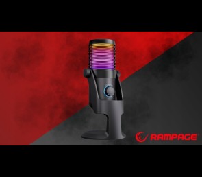 Rampage Diyez mikrofon gamingowy dotykowy RGB USB C czarny