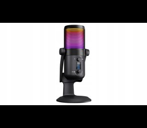 Rampage Diyez mikrofon gamingowy dotykowy RGB USB C czarny