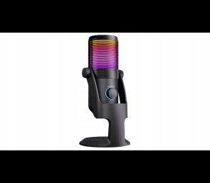 Rampage Diyez mikrofon gamingowy dotykowy RGB USB C czarny