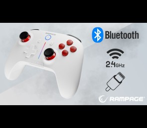 Rampage Hydra kontroler gamingowy bezprzewodowy RGB biały