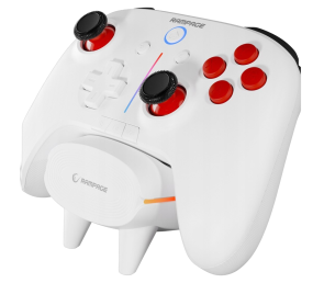 Rampage Hydra Pro kontroler RGB bezprzewodowy pad z stacją ładującą biały