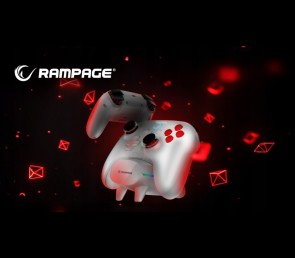 Rampage Hydra Pro kontroler RGB bezprzewodowy pad z stacją ładującą biały
