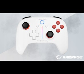 Rampage Hydra Pro kontroler RGB bezprzewodowy pad z stacją ładującą biały