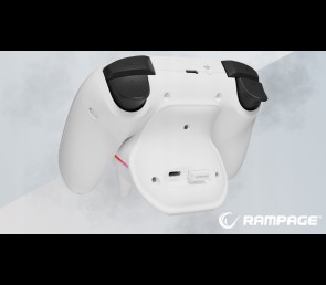 Rampage Hydra Pro kontroler RGB bezprzewodowy pad z stacją ładującą biały