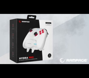 Rampage Hydra Pro kontroler RGB bezprzewodowy pad z stacją ładującą biały