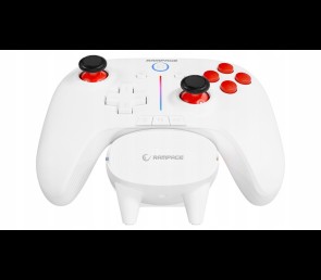 Rampage Hydra Pro kontroler RGB bezprzewodowy pad z stacją ładującą biały