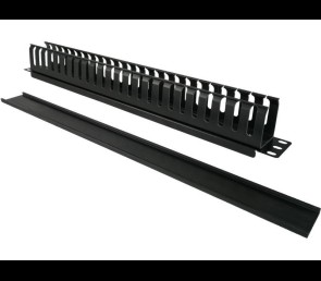 Organizator kabli Alantec 1U 19 cali z pokrywą maskującą czarny