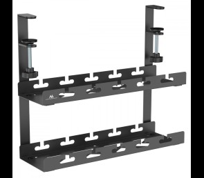 Organizer Maclean MC-104 B podbiurkowy na kable czarny solidny