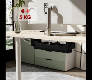 Organizer Maclean MC-106 podbiurkowy na kable czarny