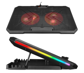 Rampage AD-RC12 CLAW Podstawka chłodząca laptop 15-17 cal RGB regulowana