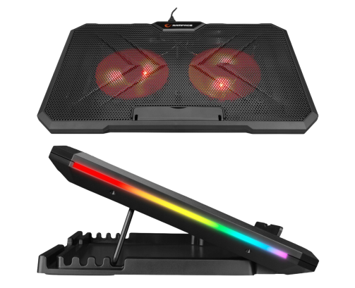 Rampage AD-RC12 CLAW Podstawka chłodząca laptop 15-17 cal RGB regulowana