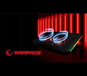 Rampage AD-RC12 CLAW Podstawka chłodząca laptop 15-17 cal RGB regulowana