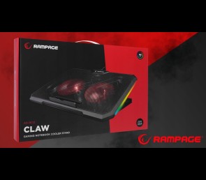 Rampage AD-RC12 CLAW Podstawka chłodząca laptop 15-17 cal RGB regulowana