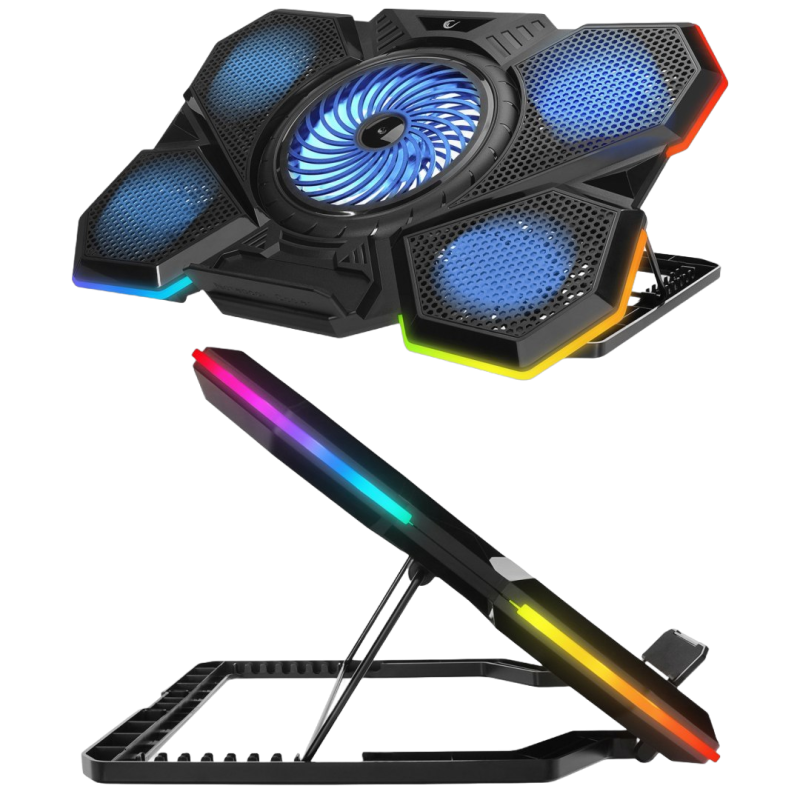 Rampage AD-RC13 BELLATRIX podstawka chłodząca laptop 15-17 RGB regulowana