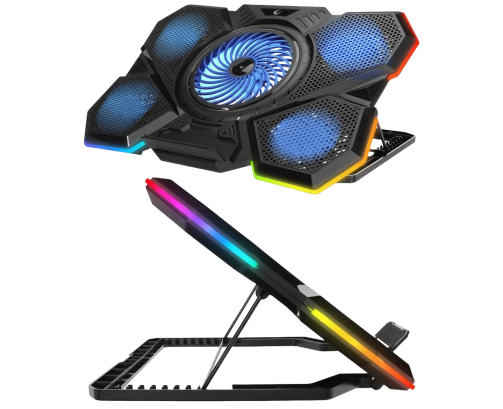 Rampage AD-RC13 BELLATRIX podstawka chłodząca laptop 15-17 RGB regulowana