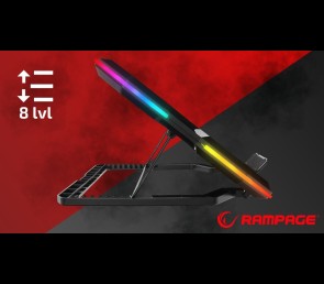 Rampage AD-RC13 BELLATRIX podstawka chłodząca laptop 15-17 RGB regulowana
