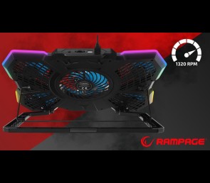Rampage AD-RC13 BELLATRIX podstawka chłodząca laptop 15-17 RGB regulowana