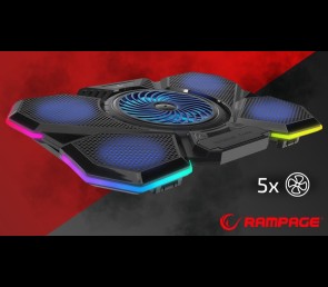 Rampage AD-RC13 BELLATRIX podstawka chłodząca laptop 15-17 RGB regulowana