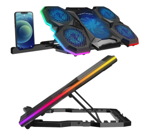 Rampage AD-RC14 X-RANGER podstawka chłodząca 9-17 cali RGB gamingowa