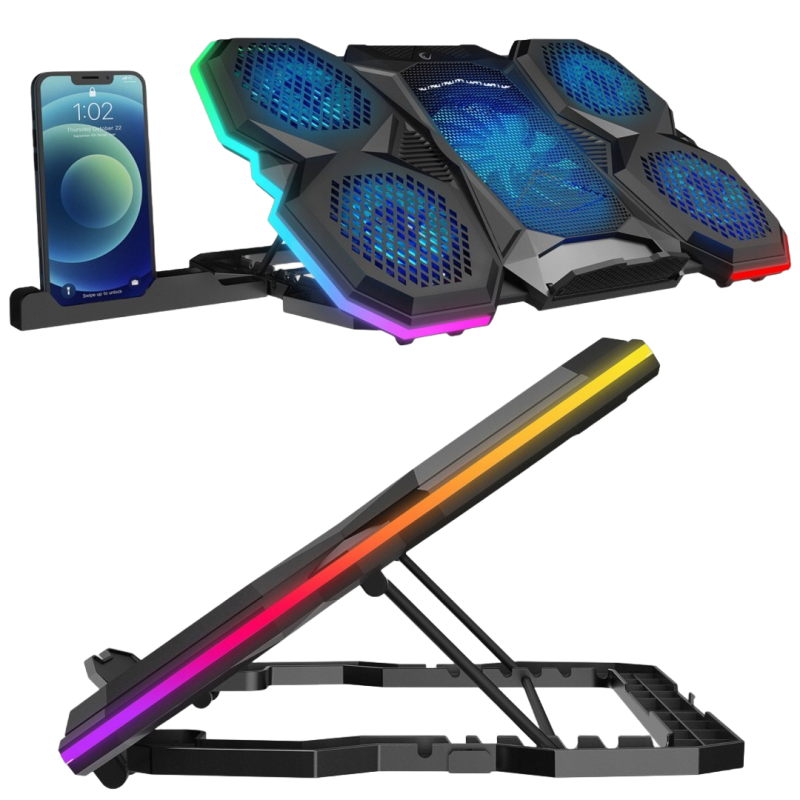 Rampage AD-RC14 X-RANGER podstawka chłodząca 9-17 cali RGB gamingowa Rampage AD-RC14 X-RANGER podstawka chłodząca 9-17 cali RGB gamingowa