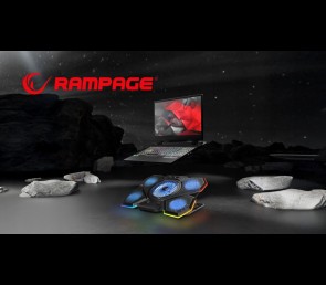 Rampage AD-RC14 X-RANGER podstawka chłodząca 9-17 cali RGB gamingowa