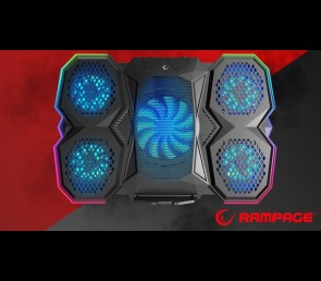 Rampage AD-RC14 X-RANGER podstawka chłodząca 9-17 cali RGB gamingowa