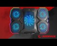 Rampage AD-RC14 X-RANGER podstawka chłodząca 9-17 cali RGB gamingowa Rampage AD-RC14 X-RANGER podstawka chłodząca 9-17 cali RGB gamingowa