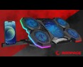 Rampage AD-RC14 X-RANGER podstawka chłodząca 9-17 cali RGB gamingowa Rampage AD-RC14 X-RANGER podstawka chłodząca 9-17 cali RGB gamingowa
