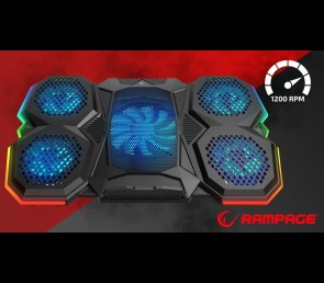 Rampage AD-RC14 X-RANGER podstawka chłodząca 9-17 cali RGB gamingowa