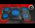 Rampage AD-RC14 X-RANGER podstawka chłodząca 9-17 cali RGB gamingowa Rampage AD-RC14 X-RANGER podstawka chłodząca 9-17 cali RGB gamingowa