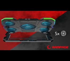 Rampage AD-RC14 X-RANGER podstawka chłodząca 9-17 cali RGB gamingowa