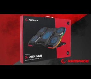 Rampage AD-RC14 X-RANGER podstawka chłodząca 9-17 cali RGB gamingowa