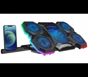 Rampage AD-RC14 X-RANGER podstawka chłodząca 9-17 cali RGB gamingowa
