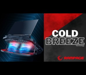 Rampage AD-RC4 Podstawka chłodząca pod laptop gaming czarna LED regulowana