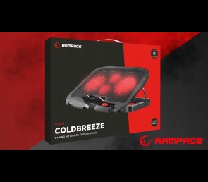 Rampage AD-RC4 Podstawka chłodząca pod laptop gaming czarna LED regulowana