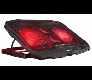 Rampage AD-RC4 Podstawka chłodząca pod laptop gaming czarna LED regulowana