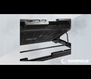 Rampage FREEZ Podstawka chłodząca laptopy 9-17 6 wentylatorów RGB srebrna