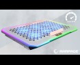 Rampage FREEZ Podstawka chłodząca laptopy 9-17 6 wentylatorów RGB srebrna Rampage FREEZ Podstawka chłodząca laptopy 9-17 6 wentylatorów RGB srebrna