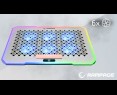 Rampage FREEZ Podstawka chłodząca laptopy 9-17 6 wentylatorów RGB srebrna Rampage FREEZ Podstawka chłodząca laptopy 9-17 6 wentylatorów RGB srebrna